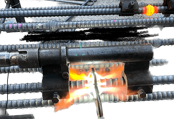 手動ガス圧接継手